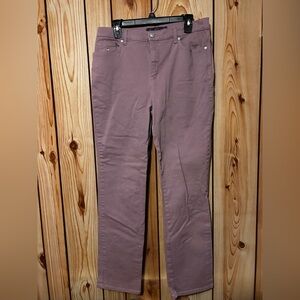Gloria Vanderbilt Jeans Women's Size 12 Amanda mauve Dusty Rose Stretch cotton